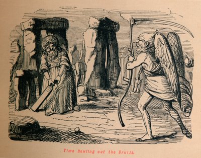 Czas wybijający druidów, ok. 1860, 1860 r autorstwa John Leech