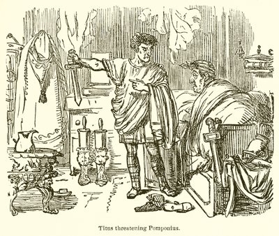 Tytus grozi Pomponiuszowi autorstwa John Leech