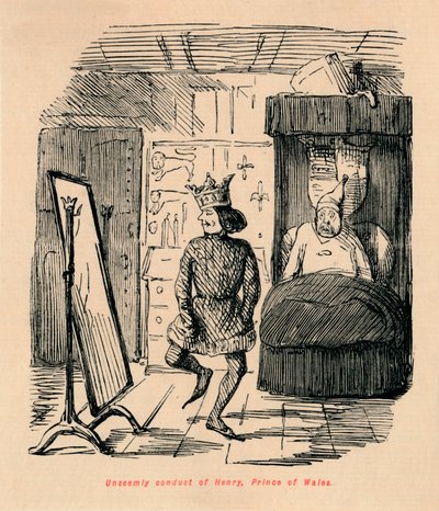 Niewłaściwe zachowanie Henryka, księcia Walii, ok. 1860, ok. 1860 autorstwa John Leech