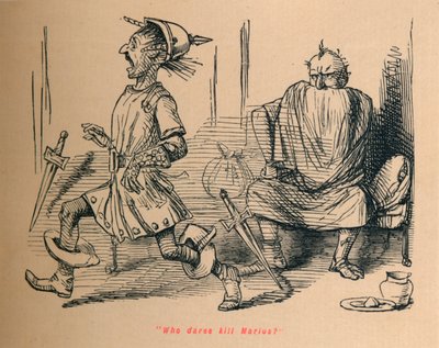 Kto ośmiela się zabić Mariusa, 1852 autorstwa John Leech