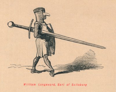 William Longsword, hrabia Salisbury, c1860, c1860 autorstwa John Leech