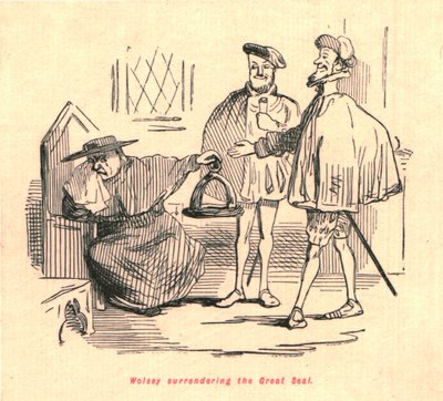 Wolsey poddanie Wielkiej Pieczęci, 1897. autorstwa John Leech