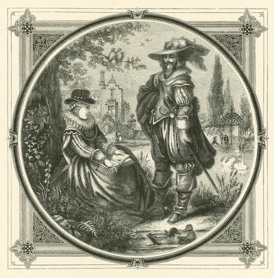 Ptaki z piór gromadzą się razem (grawerunek) autorstwa John Leighton