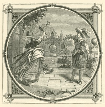 Miłość, jak piłka, wymaga odrzucenia (grawerowanie) autorstwa John Leighton