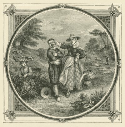 Nikt nie może kochać tety i galatei jednocześnie (grawerunek) autorstwa John Leighton