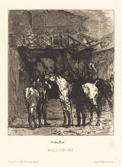 Maquignons (handlarze końmi) autorstwa John Lewis Brown