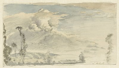 Pochmurne niebo nad pagórkowatym krajobrazem autorstwa John Linnell (II)