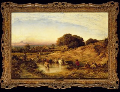 Zachód słońca, 1860 autorstwa John Linnell