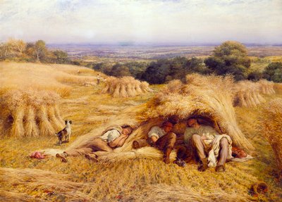 Odpoczynek w południe, 1862 autorstwa John Linnell
