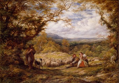 Owcza przejażdżka, 1863. autorstwa John Linnell