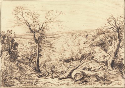 Drwale w lesie autorstwa John Linnell