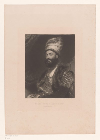 Portret van Mirza Abolhassan Khan Ilchi Mirza Abul Hassan Khan / (Ambasador Perski) (tytuł na obiekcie) autorstwa John Lucas