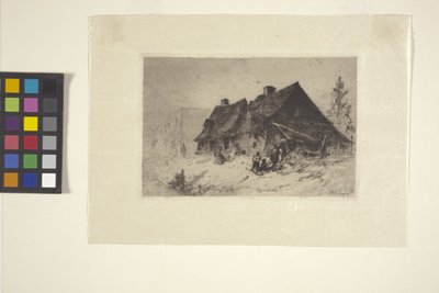 Murzyńskie chaty w Wilmington, Karolina Północna (atrament, długopis, ołówek) autorstwa John Mackie Falconer