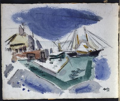 Scena portowa autorstwa John Marin