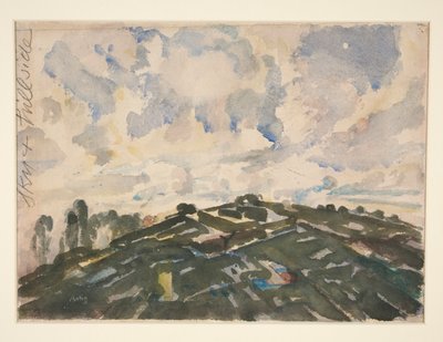 Ziemia i niebo, Francja, 1908; lub Wzgórze autorstwa John Marin