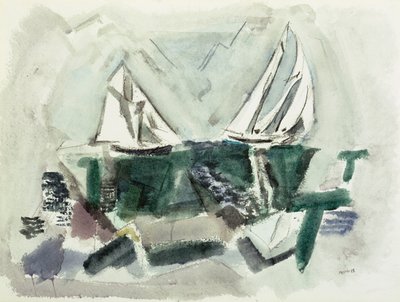 Schooner Yachts, Dear Isle, Maine autorstwa John Marin