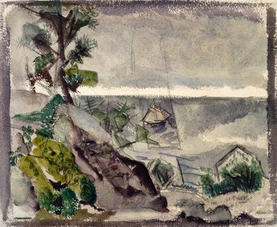 Mała żaglówka autorstwa John Marin