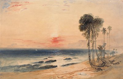 Tropikalne Wybrzeże, Zachód Słońca autorstwa John Martin