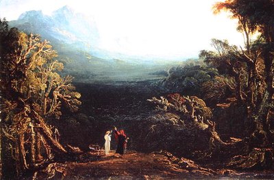 Edwin i Angelina czyli Pustelnik (olej na płótnie) autorstwa John Martin