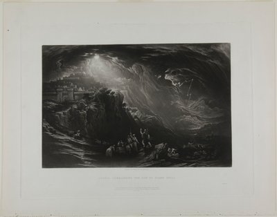 Jozue nakazuje Słońcu stać w bezruchu, z ilustracji biblijnych autorstwa John Martin