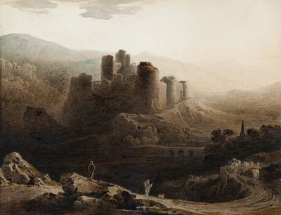 Światło księżyca - Zamek Chepstow autorstwa John Martin