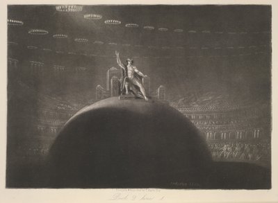 Szatan na tronie, z „Raju utraconego”, Johna Miltona, ok. 1858 (rycina) autorstwa John Martin