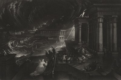 Siódma Plaga, c.1824 (mezzotinta) autorstwa John Martin
