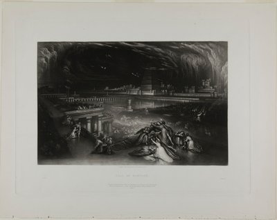 Upadek Babilonu, z ilustracji biblijnych autorstwa John Martin