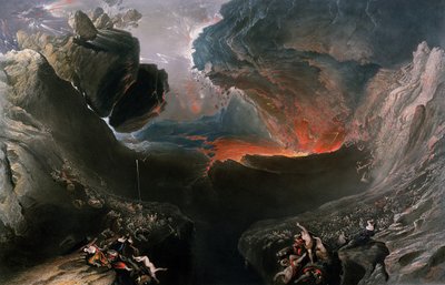 Wielki dzień jego gniewu, grawerowany przez Charlesa Mottrama (1807-76), opublikowany przez Thomasa McLeana, Londyn w 1857 r. (ryc. ręcznie kolorowane) autorstwa John Martin