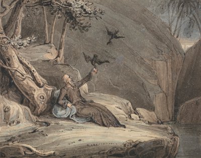 Kruki karmiące Eliasza autorstwa John Martin