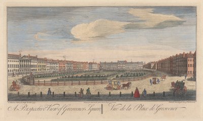 Perspektywiczny widok Grosvenor Square autorstwa John Maurer