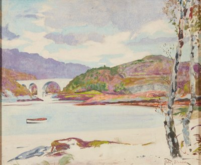 Most na rzece (olej na pokładzie) autorstwa John Duncan