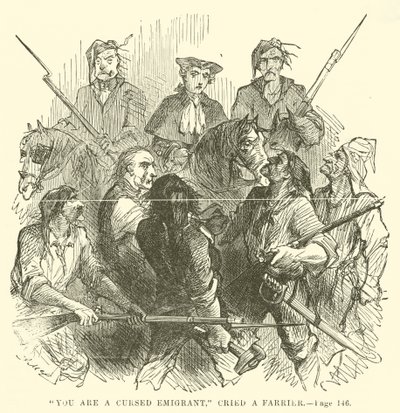 Ilustracja do Opowieści o dwóch miastach autorstwa Charlesa Dickensa autorstwa John McLenan