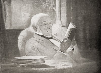 William Ewart Gladstone (1809-98) w podeszłym wieku, ilustracja z książki "V.R.I. Her Life and Empire" autorstwa markiza Lorne. autorstwa John McLure Hamilton