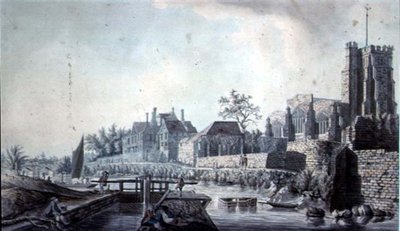 Kościół Wszystkich Świętych i Pałac Arcybiskupów, Maidstone autorstwa John Melchior Barralet