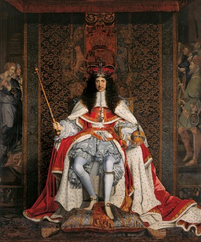 Portret Karola II Anglii 1630-1685, ok. 1676. autorstwa John Michael Wright