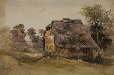 Stara stodoła w Tunbridge Wells (akwarela na papierze) autorstwa John Middleton