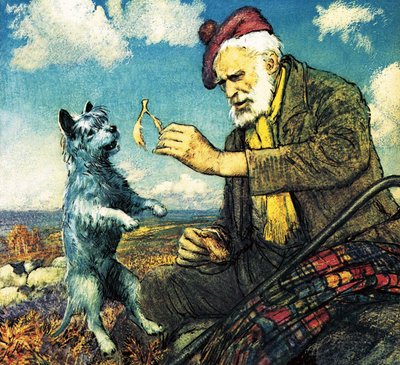 Greyfriars Bobby i Auld Jock autorstwa John Millar Watt