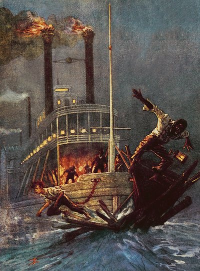 Huckleberry Finn autorstwa John Millar Watt
