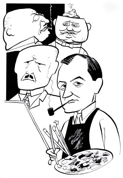 George Grosz, karykatura autorstwa John Minnion