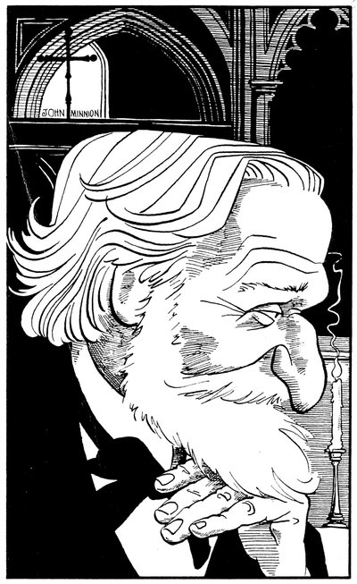 Giuseppe Verdi - portret profilowy włoskiego kompozytora, 9 lub 10 października 1813 - 27 stycznia 1901 autorstwa John Minnion