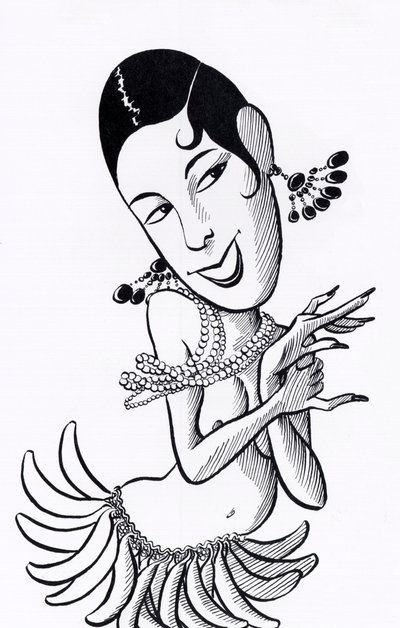 Josephine Baker, karykatura autorstwa John Minnion