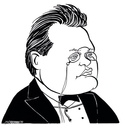Max Reger - karykatura niemieckiego kompozytora autorstwa John Minnion