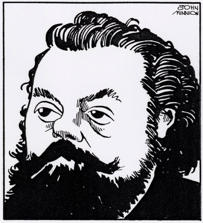 Modest Pietrowicz Musorgski, portret karykaturalny autorstwa John Minnion