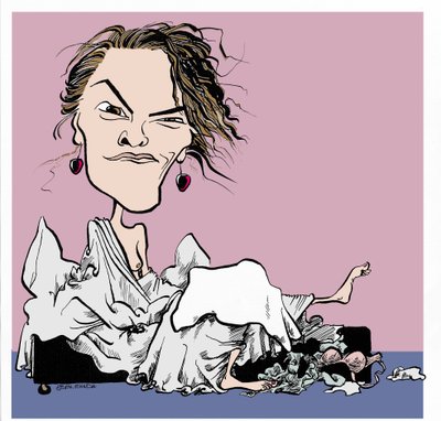 Tracey Emin, karykatura autorstwa John Minnion