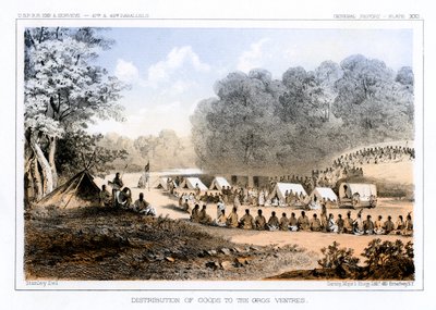 Dystrybucja towarów do Gros Ventres 26 sierpnia 1853 1856. autorstwa John Mix Stanley