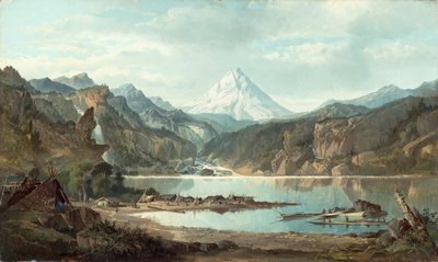 Krajobraz górski z Indianami, 1870-75 autorstwa John Mix Stanley