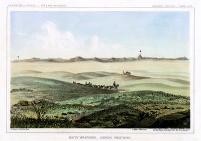 Góry Skaliste, patrząc na zachód, USA, 1856. autorstwa John Mix Stanley