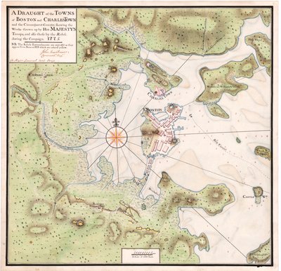 Mapa Bostonu autorstwa Montresor autorstwa John Montresor