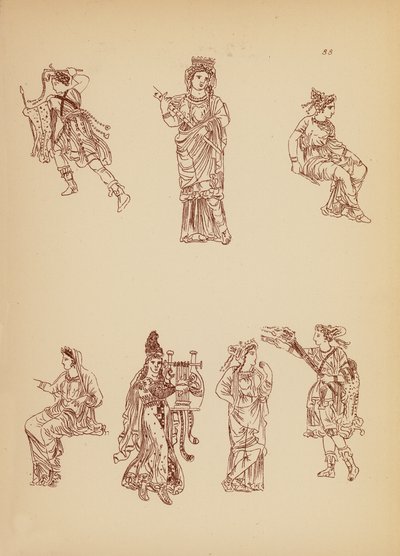Starożytny grecki kostium kobiecy (litografia) autorstwa John Moyr Smith